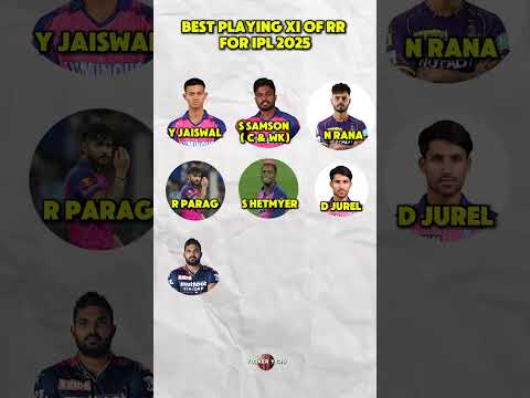 Best playing Xl of RR for ipl 2025 ll Yorker yard