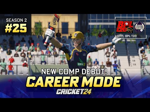 NEW COMP DEBUT - CRICKET 24 CAREER MODE #25