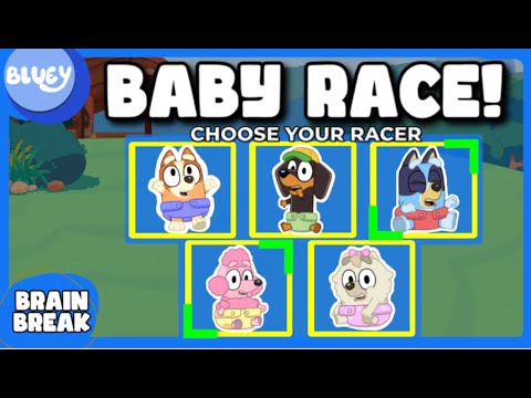 Bluey Brain Break | Run Game and Jump Battle | Would you Rather