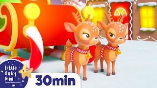 Santa's Reindeer on Christmas Eve + More Christmas Music For Kids | Lellobee