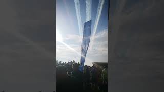 Red arrows at Ayr beach