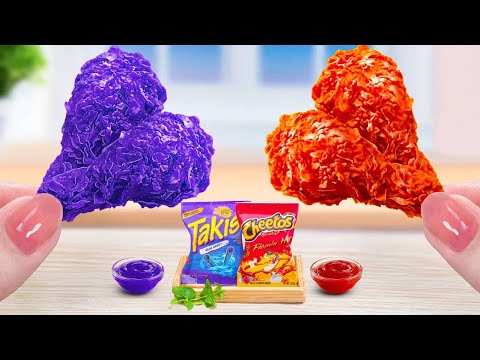 CHEETOS & TAKIS🧀 Amazing Hot Miniature Fried Chicken 🍗  Delicious Miniature Fast Food 🍔🍟 Tiny Cakes