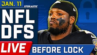 NFL DFS Live Before Lock | Wild Card Playoff NFL DFS Picks for DraftKings & FanDuel (Saturday Slate)