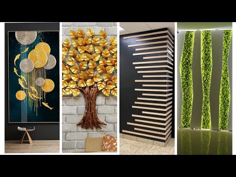 Living Room Wall Decorating Ideas | Wooden Wall Home Decor | Accent Wall Panel House Interior