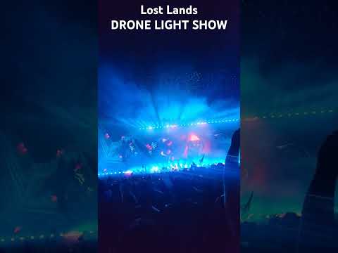 Drone light show replaces fireworks at Lost Lands Festival for concern of fire risk #lostlands