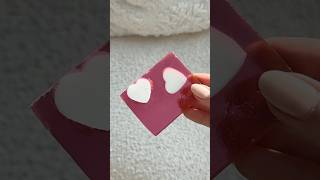 DIY pink heart soap pt.2 🩷🫧 #DIY #soapmaking #soapcuttting #asmr #pink #shorts #girlythings #soap