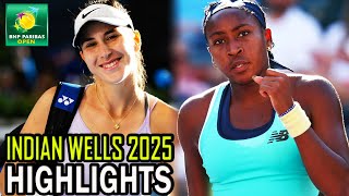 Belinda Bencic vs Coco Gauff Highlights | WTA Indian Wells 2025