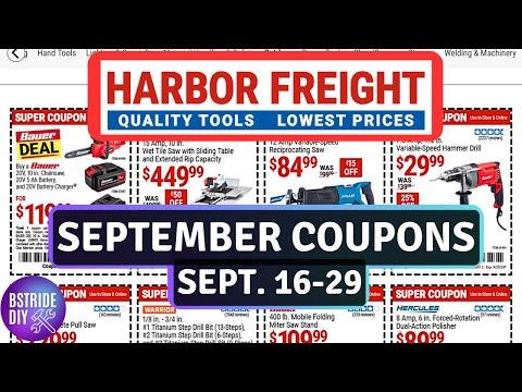 Harbor Freight MORE Coupons, Last Half of September