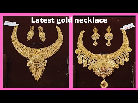 bridal gold jewellery necklace designs!! latest gold necklace collection!!