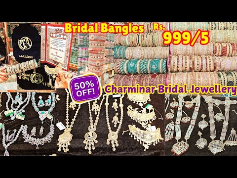 Charminar Shaadi Spcl Bridal Mandap Nikah Nama ₹ 999/5 Bangle Sets Flat 50% OFF Dulhan Jewellery