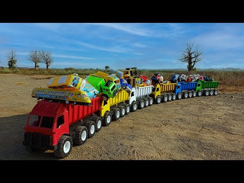 Mobil Truk Tronton Rc Panjang Bongkar Mobil Mobilan Excavator, Truk Tambang, Damkar, Truk Molen