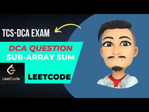 TCS DCA QUESTION | MAXIMUM SUBARRAY SUM LEETCODE