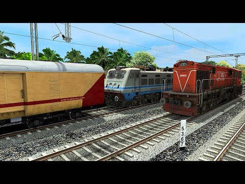 TRAIN SIMULATOR I DIESEL TO ELECTRIC LOCOMOTIVE CHANGE WDM3D TO WAP4 I BUMPY RAILROAD RAILWAY RITAM