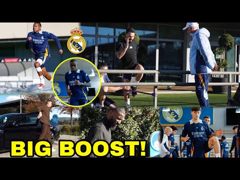 BIG BOOST!🔥David Alaba,Mendy & Carvajal Training✅Inside Real Training Today,Mbappe,Bellingham,Vini