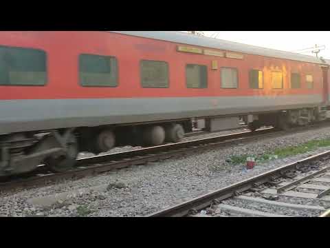 New Delhi to Dibrugarh town Rajdhani Express departure from Etawah Junction #indianrailways #express