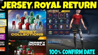 Jersey Royale Return Date Confirm/Jersey Royale Kab Aayega/Soccer Royale Return/ New Event Free Fire