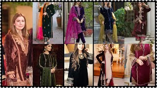 50+ Latest Beautiful Velvet Dress Designs Ideas For Winter  \ Velvet suit designs 2021