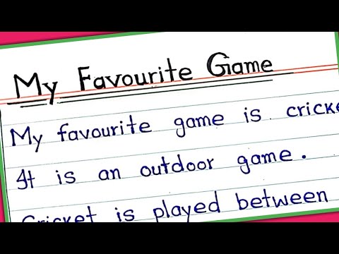 My favourite game 10 lines essay || My favourite game cricket essay in English