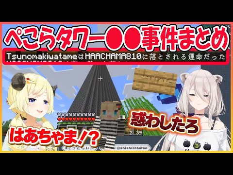 【ホロライブ切り抜き】ししろんのワザップを信じて飛び降りようとするわために止めを刺すはあちゃまｗｗ【兎田ぺこら/獅白ぼたん/角巻わため/hololive】