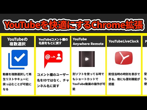 【ありがたい】YouTubeの視聴を劇的に変える！Chrome拡張BEST9！【ランキング】