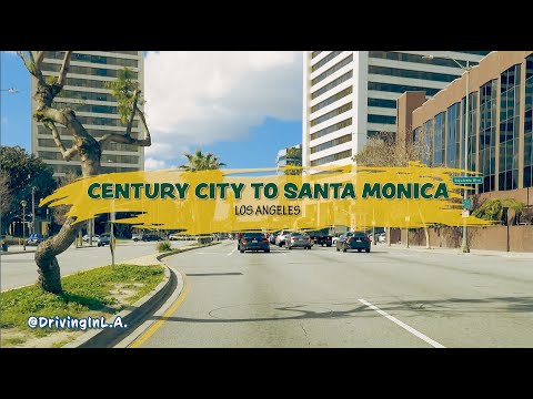 CENTURY CITY TO SANTA MONICA | FREEWAY DRIVES IN L.A. | 4K #beach