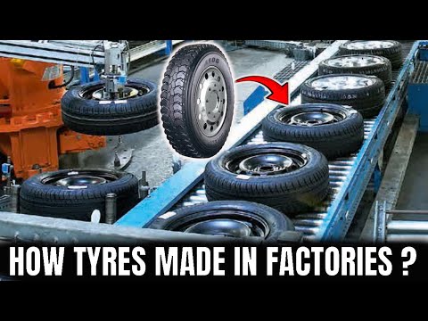 How Are Millions Of Tyres Made In Factories | What Material Is Used to Make Tyres