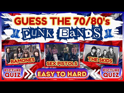 GUESS THE 70's & 80's PUNK ROCK BANDS - Picture Quiz - CAN YOU GET 10 out of 10 Quiz/Trivia