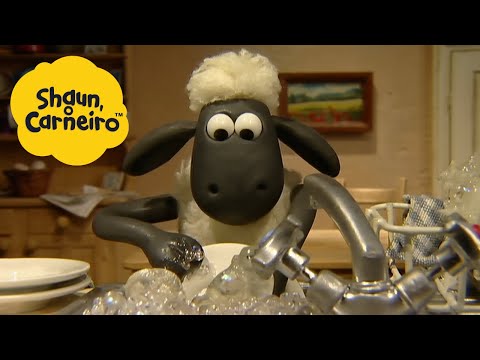 🐑Shaun, o Carneiro [Shaun the Sheep] lave os pratos 🐑 Hora Especial🐑| Cartoons Para Crianças