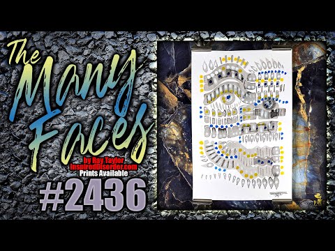 #2436 The Many Faces 2024 Collection: Ink Painting Process Timelapse with Ray Taylor