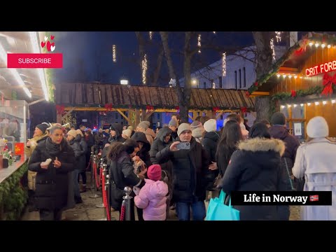 Oslo Christmas Market 2024| jul I vinterland | Norway 🇳🇴 #oslo #christmas2024 #oslowinterland2024