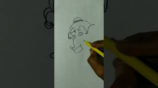 how to draw Ganesh Sukh Karta Dukh Harta #youtubshorts #shorts #ganeshsong #ganeshdrawingeasy