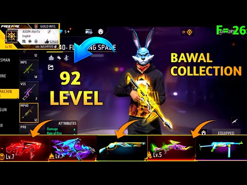 92 Level Free Fire Id Collection 🔥Free Fire highest level collection Video | Freefire video