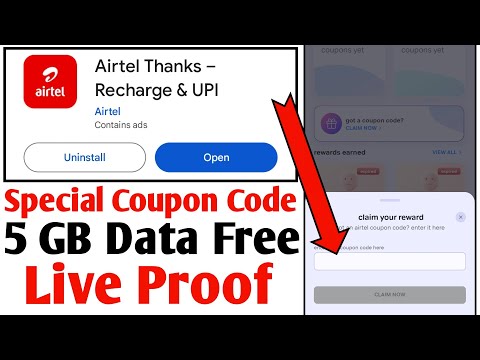 airtel thanks coupon code | airtel free data coupon code | airtel coupon code free data