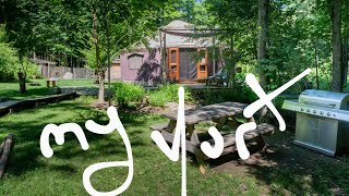 Yurt TOUR.  Inside and outside. 30 foot Pacific yurt.