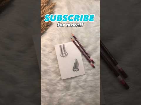 Easy nose drawing tutorial ✏️ #shortsfeed #drawing #tutorial  #shorts #tiktok #youtube #pencileart