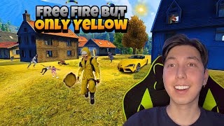 Free Fire But Only Yellow 🍷🗿 | Only Yellow Challenge - Mehdix Free Fire