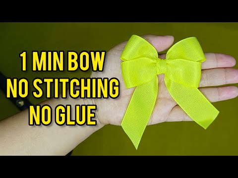 no sew bow / no glue bow / easy hair bow for  beginners / easy and simple hair clip bows #hairbows