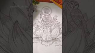 Drawing of Devi Lakshmi ||pencil sketch video.#shorts #oishikarts #pencildrawing #devilakshmi #short