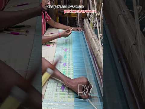 Making of Silk Paithani Saree #paithani #machine #handloom #traditional #factory