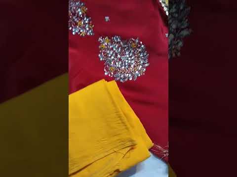 pure silk red suit with full hand work pure banarasi duppata #viral #trending #punjabisuit #redsuit