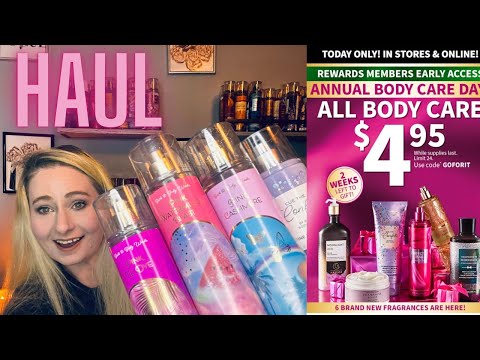 BATH & BODY WORKS TOTAL BODY CARE DAY SALE HAUL!$4.95 ALL BODY CARE! NEW BODY CARE! Pink Collection