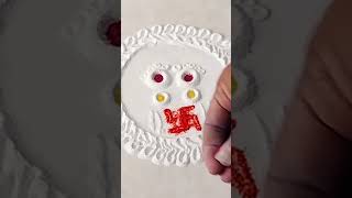 Easy Laxmi paule rangoli|diwali Laxmi pujan rangoli #diwalirangoli #shots #shortsfeed#viral#trending