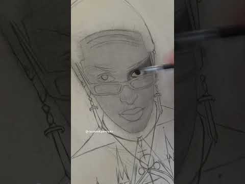 DRAWING DOJA🕷️ (tiktok:raymond.portraits) #artistdrawing #art #shortsvideo #artist #dojacat