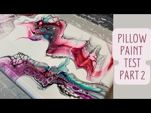 #173 RAINBOW Swipe Part 2 Pillow Paint Test | Acrylic Pour Painting | Abstract | Fluid Painting