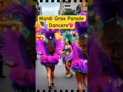 Mardi Gras Parade Dancers Bring the Party! 🎭💃🔥