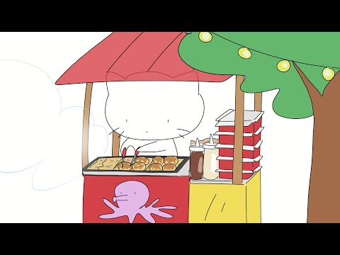 Cat's Takoyaki Stand (ASMR Animation)