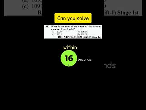 Can you solve this? #3 #rrbalp #viral #mathstricks #aptitude #arithmetic #railwaynewvacancy