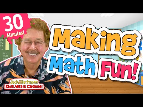 Making Math Fun! | 30 Minutes of Fun Math Songs for Kids | Jack Hartmann