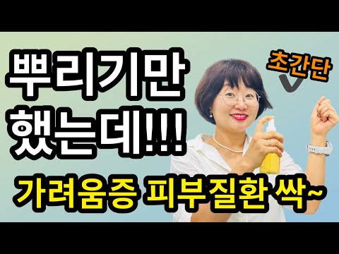 뿌리기만 했는데‼️가려움증 피부질환 싹 사라져요💢무좀 알레르기 두드러기 아토피 등 초간단 관리법