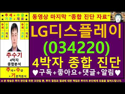 LG디스플레이(034220)종목진단및향후주가전망 추수기(추수)전문가